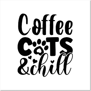 Coffee CATS & Chill Posters and Art